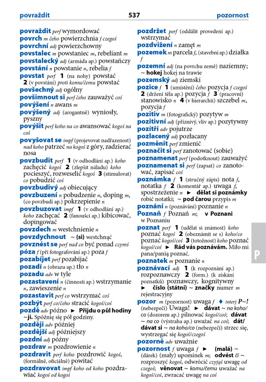 Polsko-český česko-polský šikovný slovník