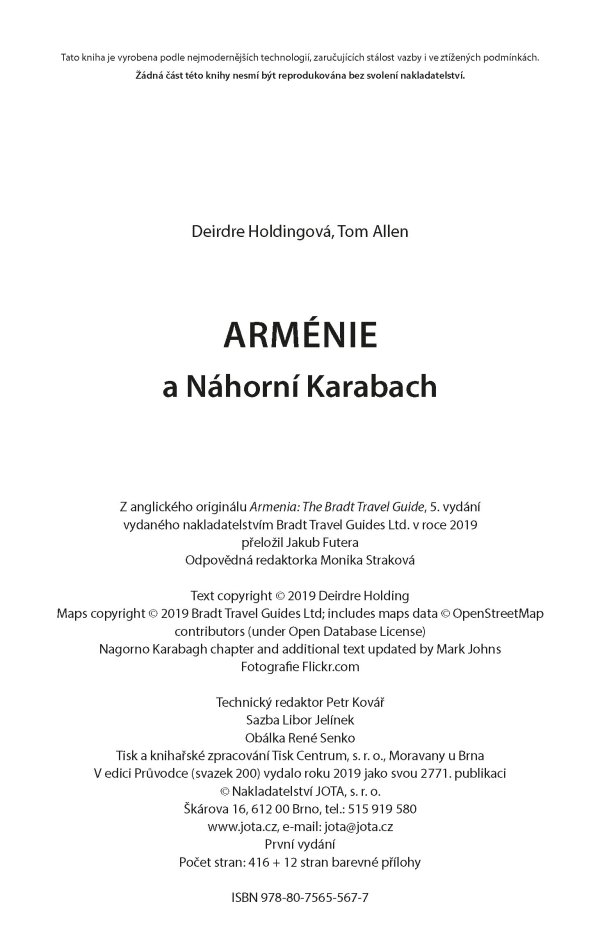 Arménie a Náhorní Karabach - Bradt